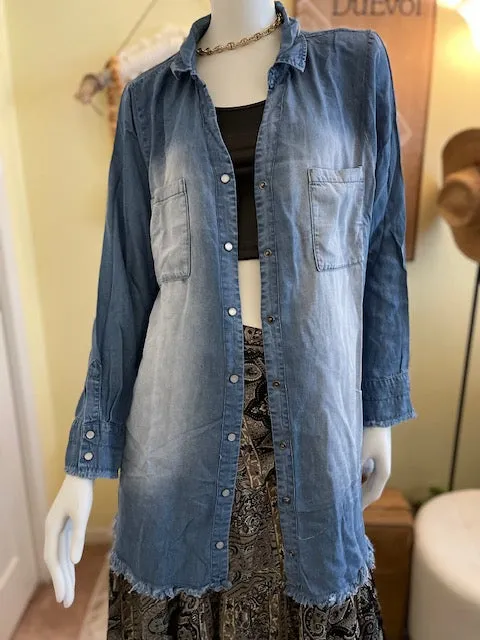 A Little Crazy Chambray Shirt