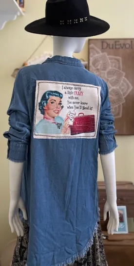 A Little Crazy Chambray Shirt