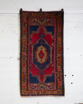 Antique Turkish Adana Yoruk Rug 3'8"x7'