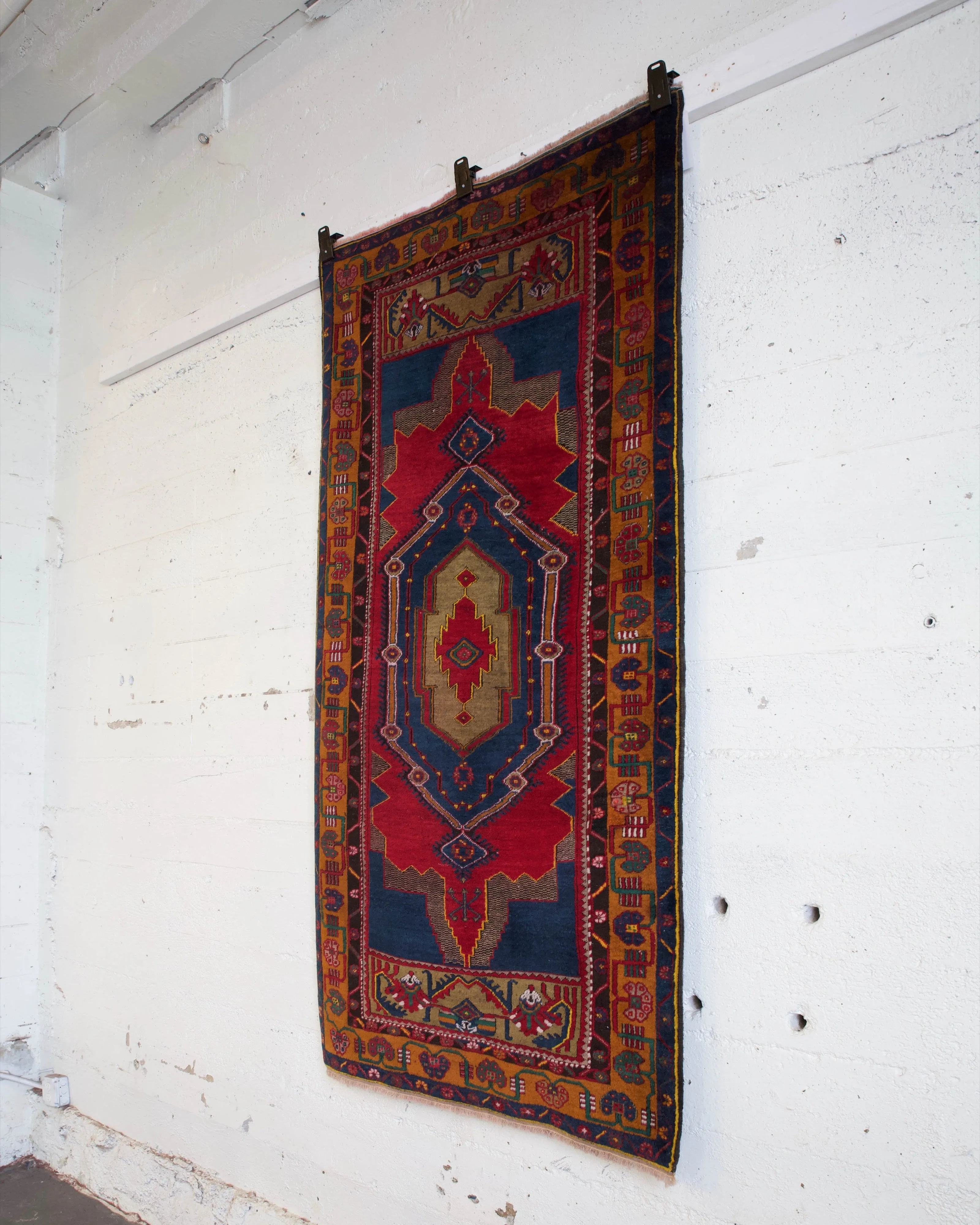 Antique Turkish Adana Yoruk Rug 3'8"x7'