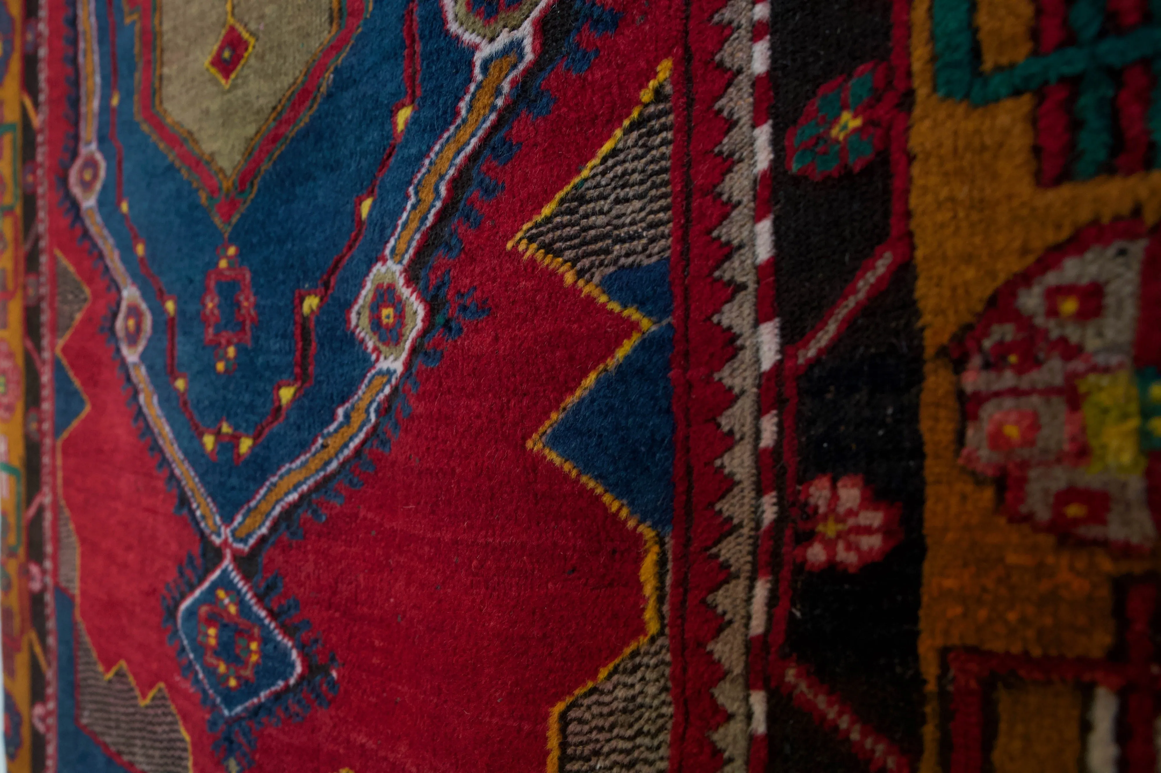 Antique Turkish Adana Yoruk Rug 3'8"x7'