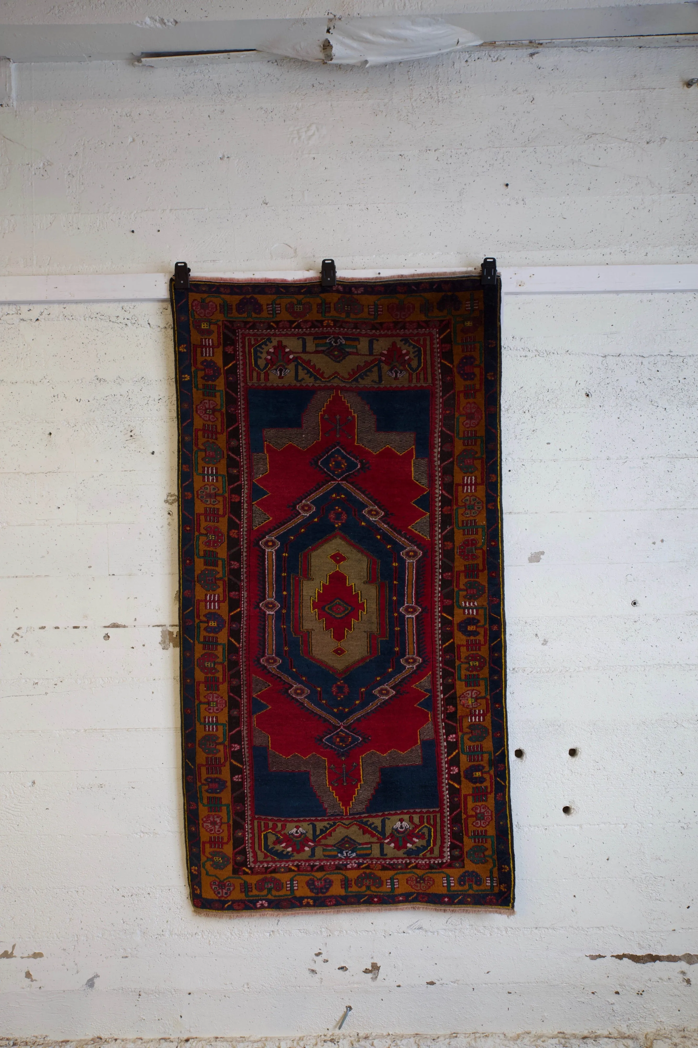 Antique Turkish Adana Yoruk Rug 3'8"x7'