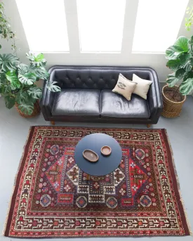 Antique Turkish Bergama Rug 6' x 8'7"