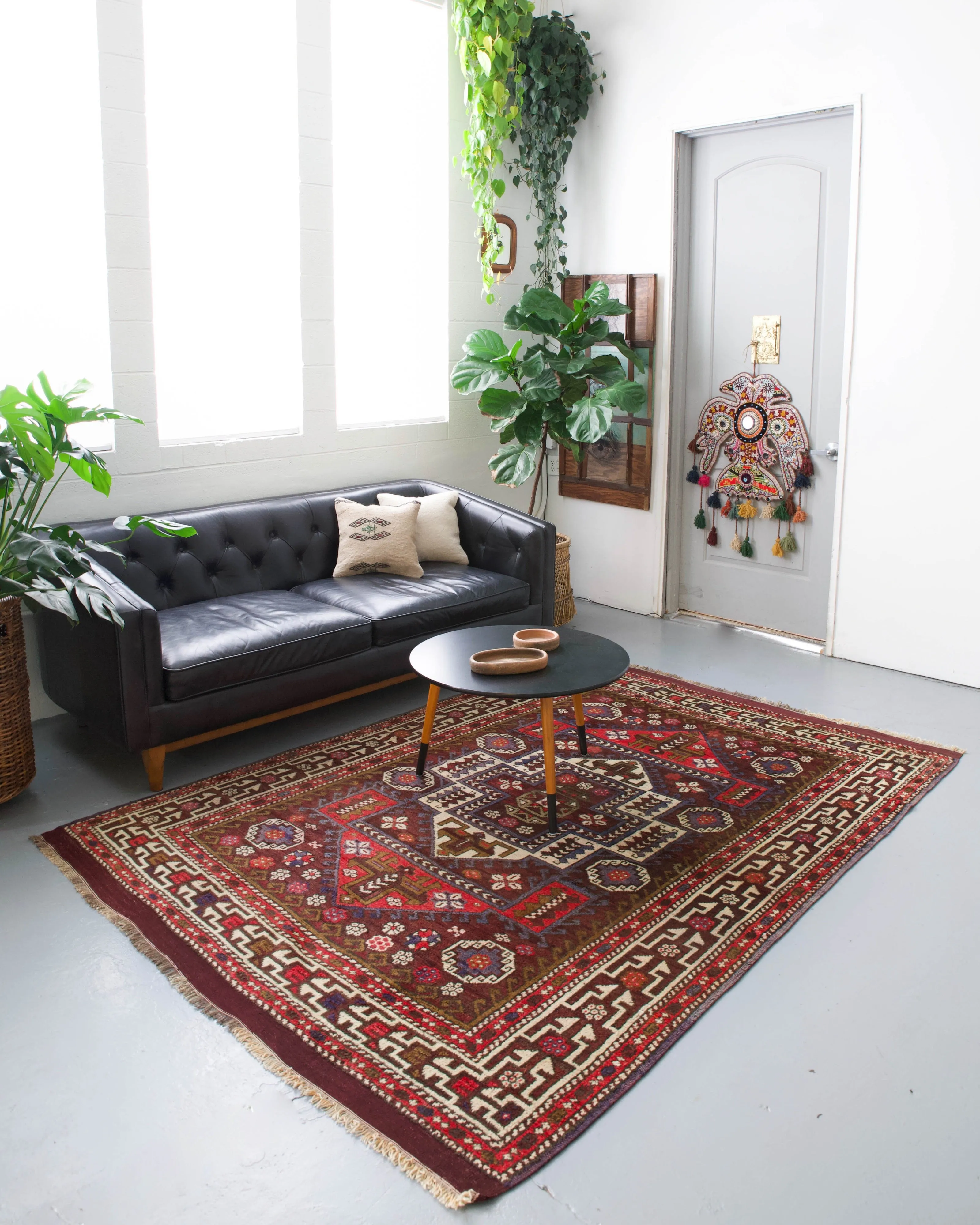 Antique Turkish Bergama Rug 6' x 8'7"