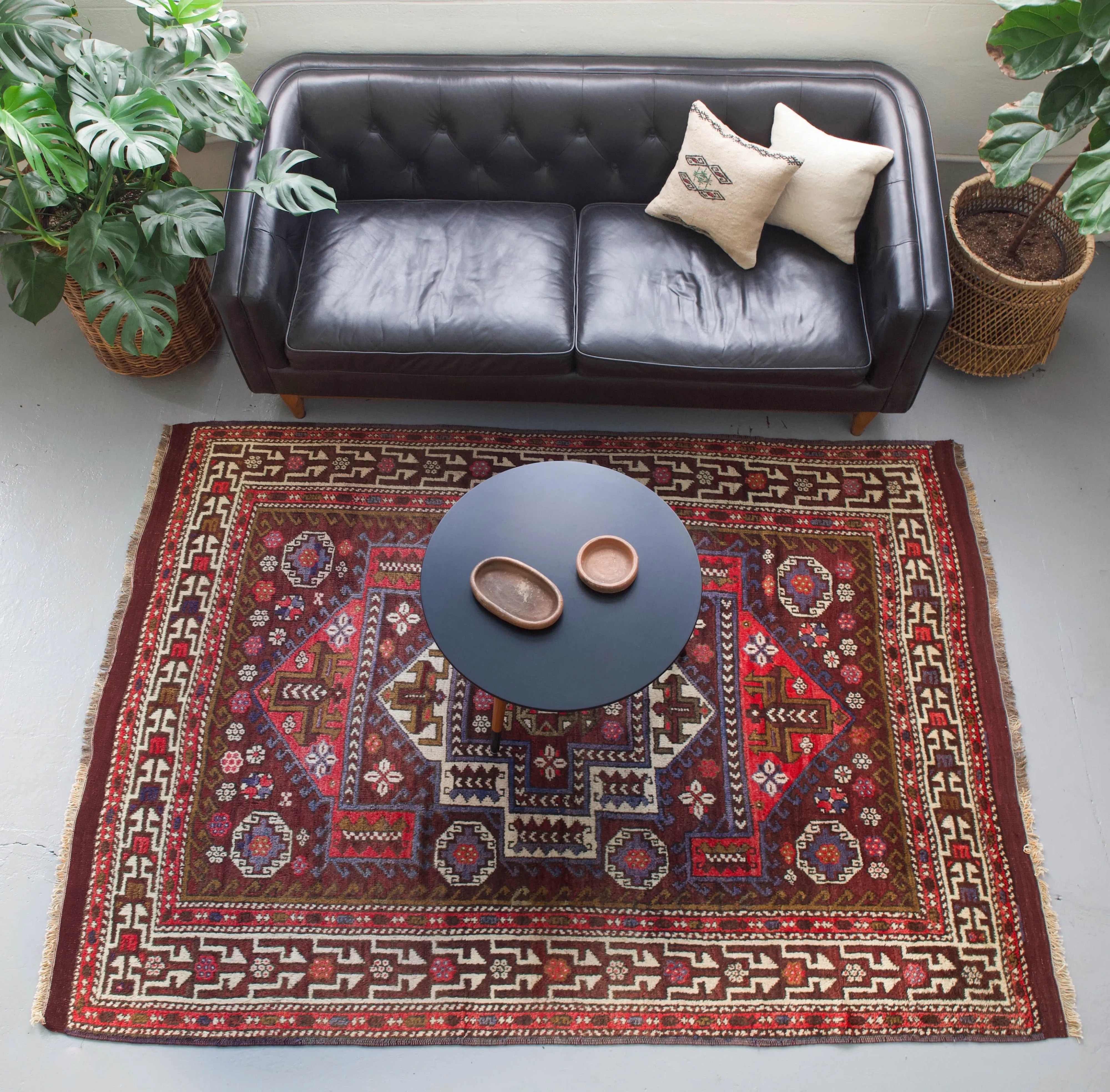 Antique Turkish Bergama Rug 6' x 8'7"