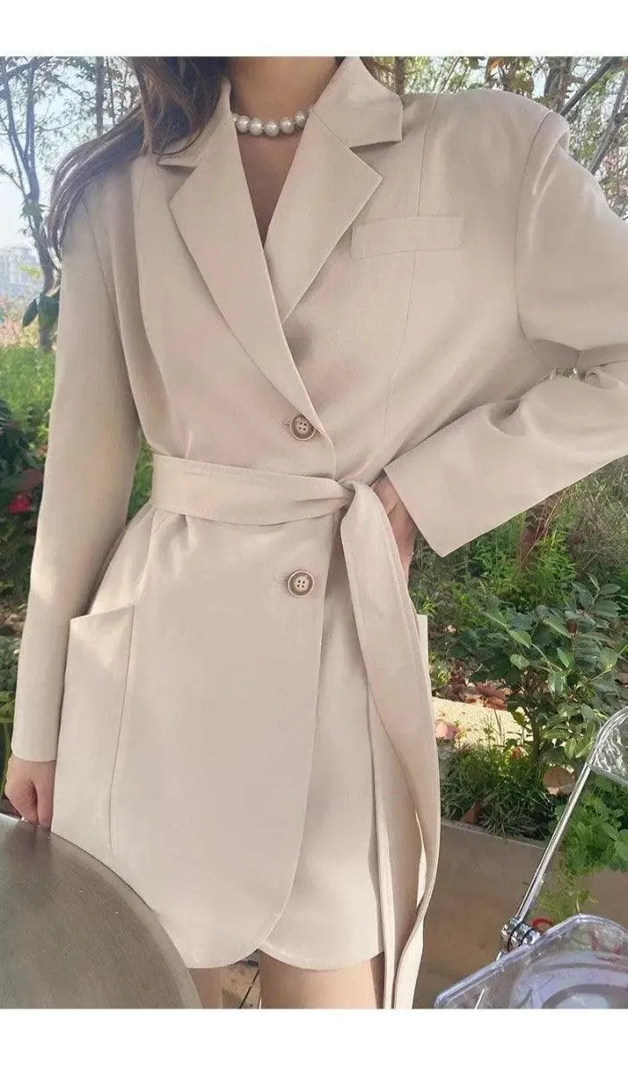 Big Sister Janedoe Waist Waist Suit Casual Jacket
