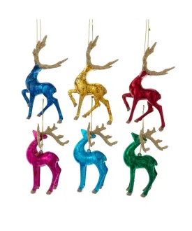 Bright Color Reindeer Ornaments