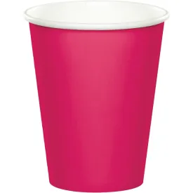 Bulk Hot Magenta 9 oz Hot & Cold Paper Cups (240 per Case)