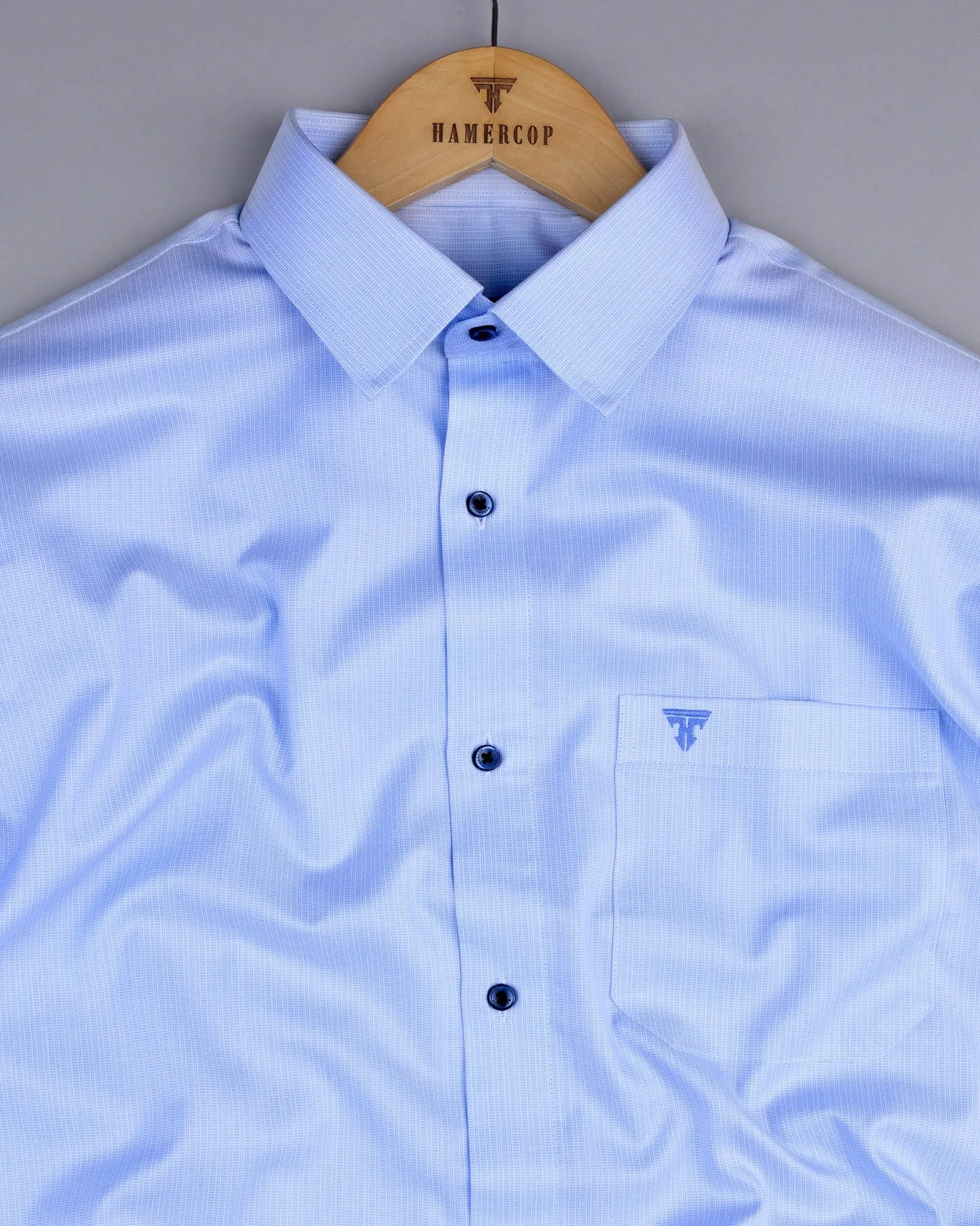 Comet SkyBlue Stripe Premium Giza Shirt