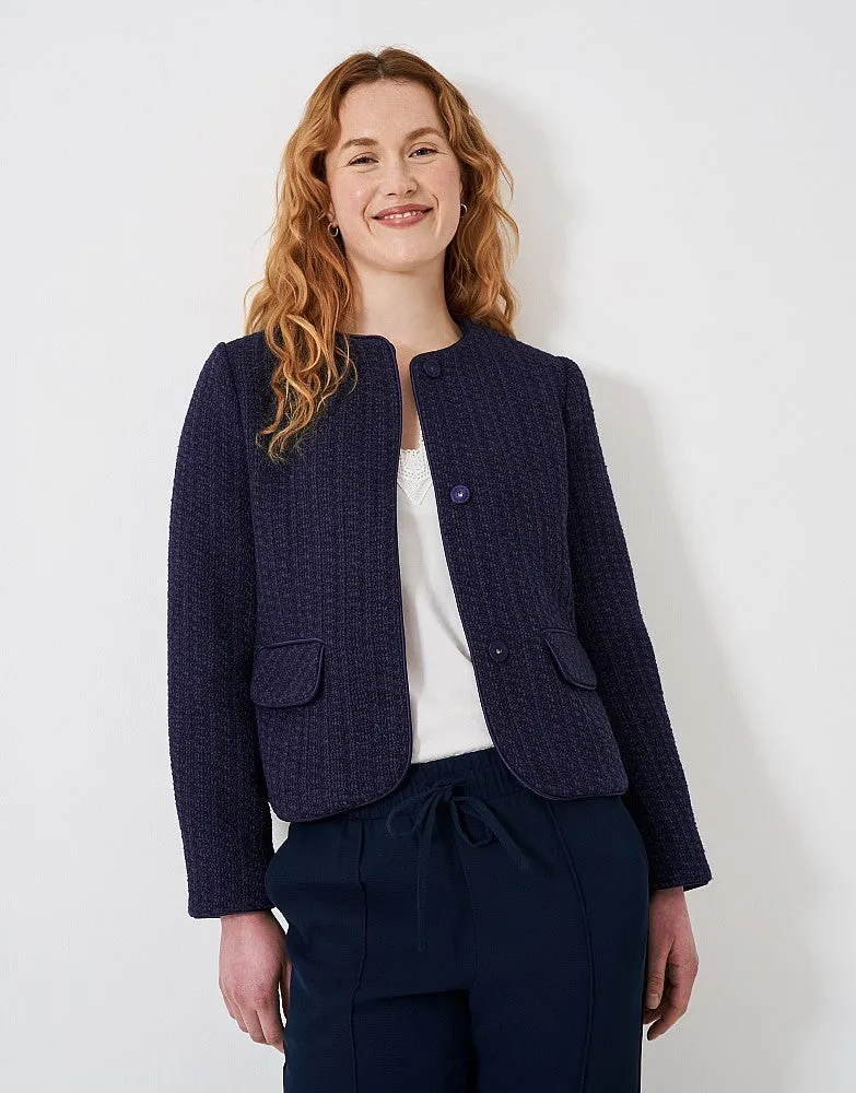 Crew Clothing Textured Collarless Jacket