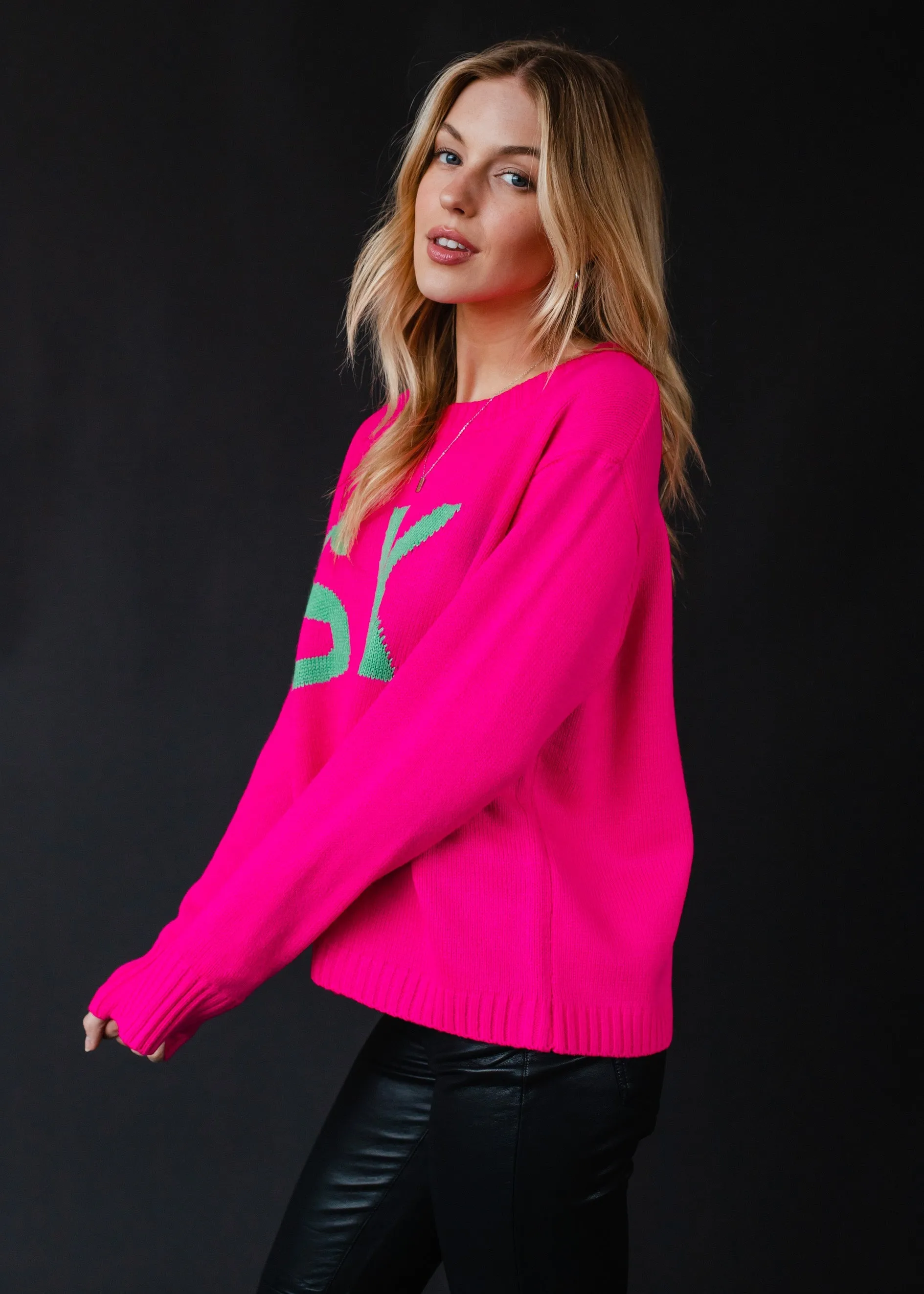 Frosted Melon Ski Sweater
