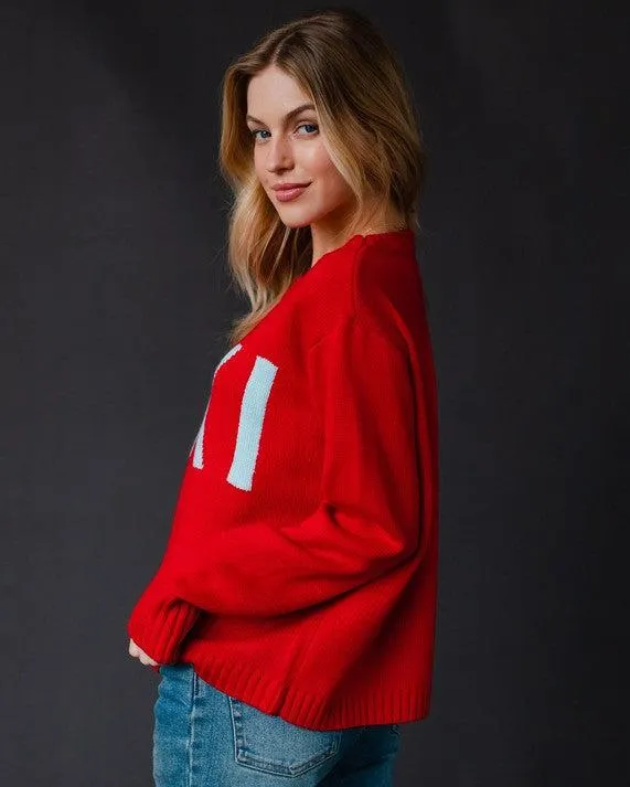Frosty Holly Ski Sweater