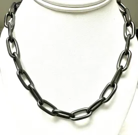 Matte Gunmetal Necklace