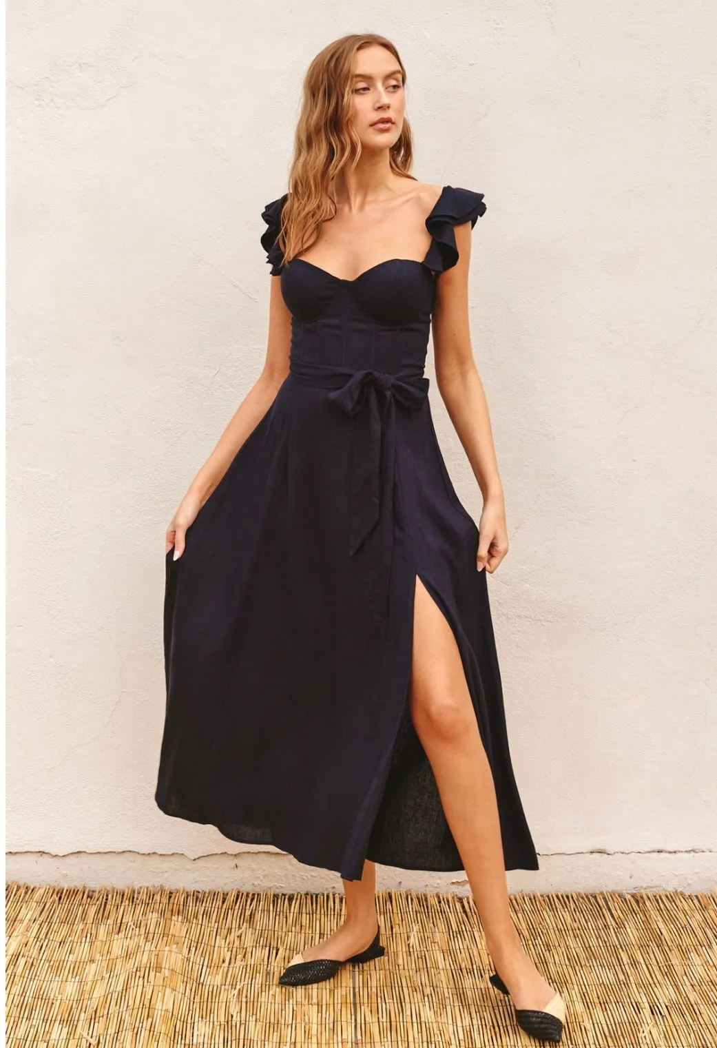 Navy Corset Dress - Premium Clothing 