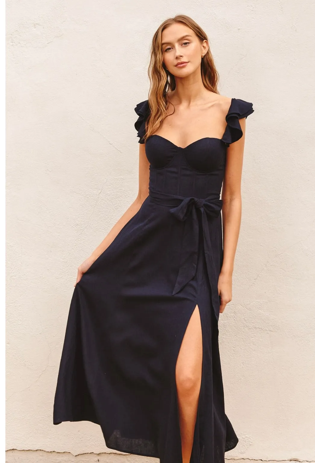 Navy Corset Dress - Premium Clothing 