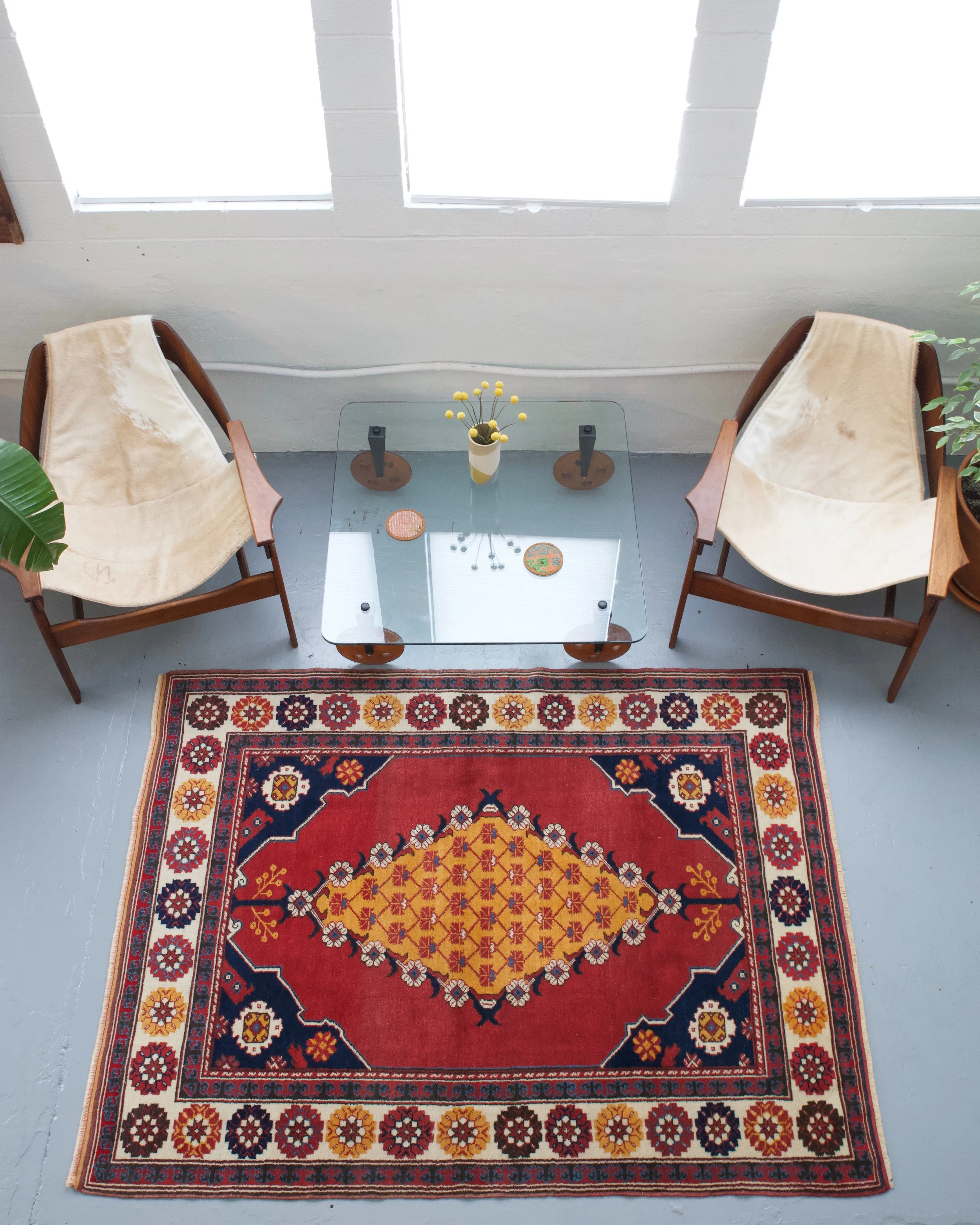 Old Turkish Aegean Dazkiri Rug