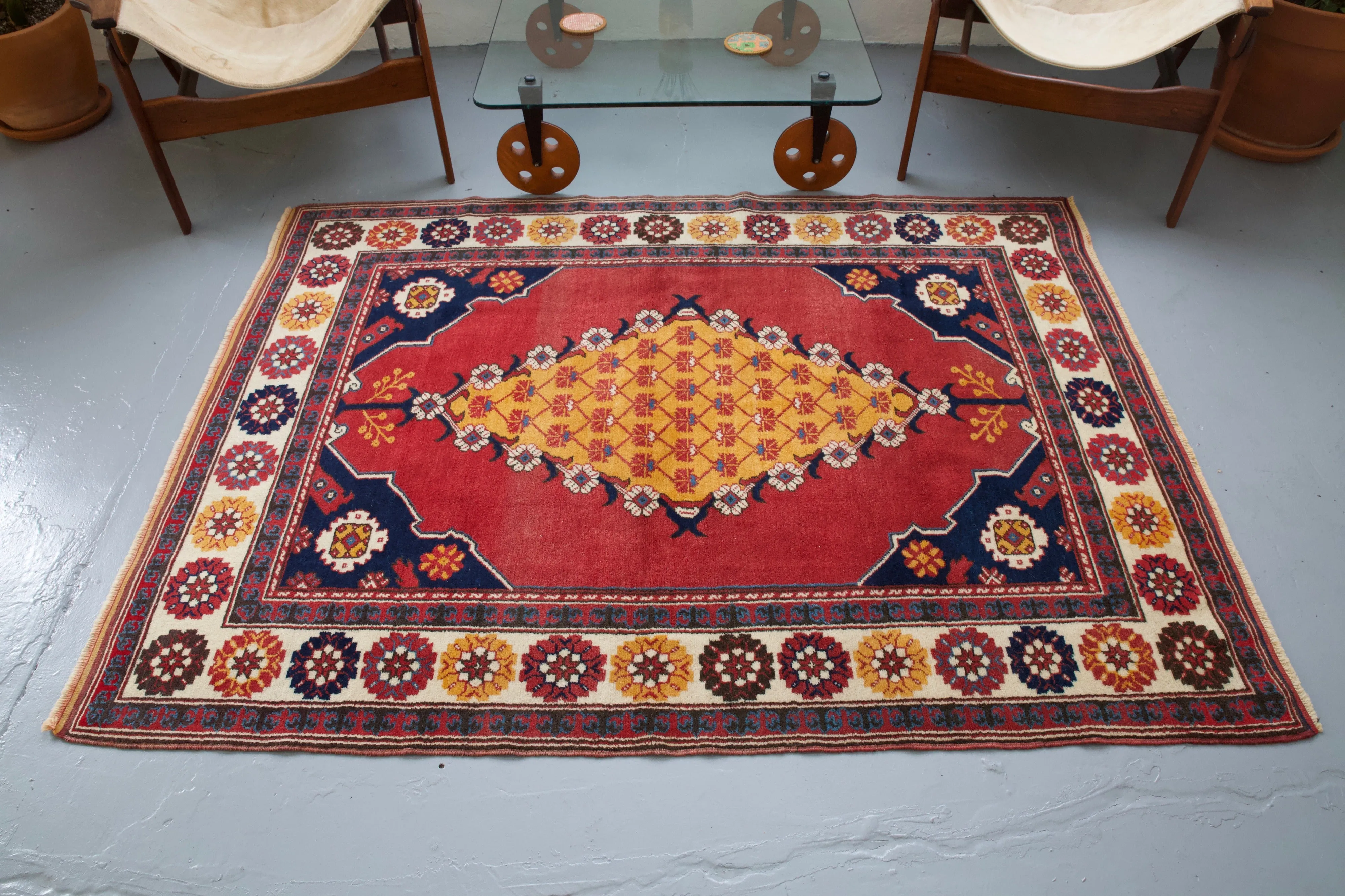 Old Turkish Aegean Dazkiri Rug