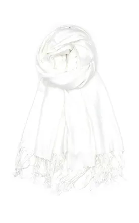 PP001-02 White Pashmina Scarf