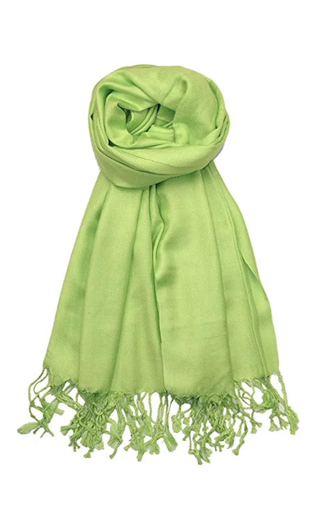 PP001-12 Apple Green Pashmina Scarf