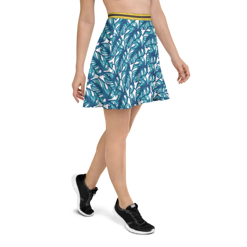 Rotten Banana Clothing Skater Skirt Aqua Blue