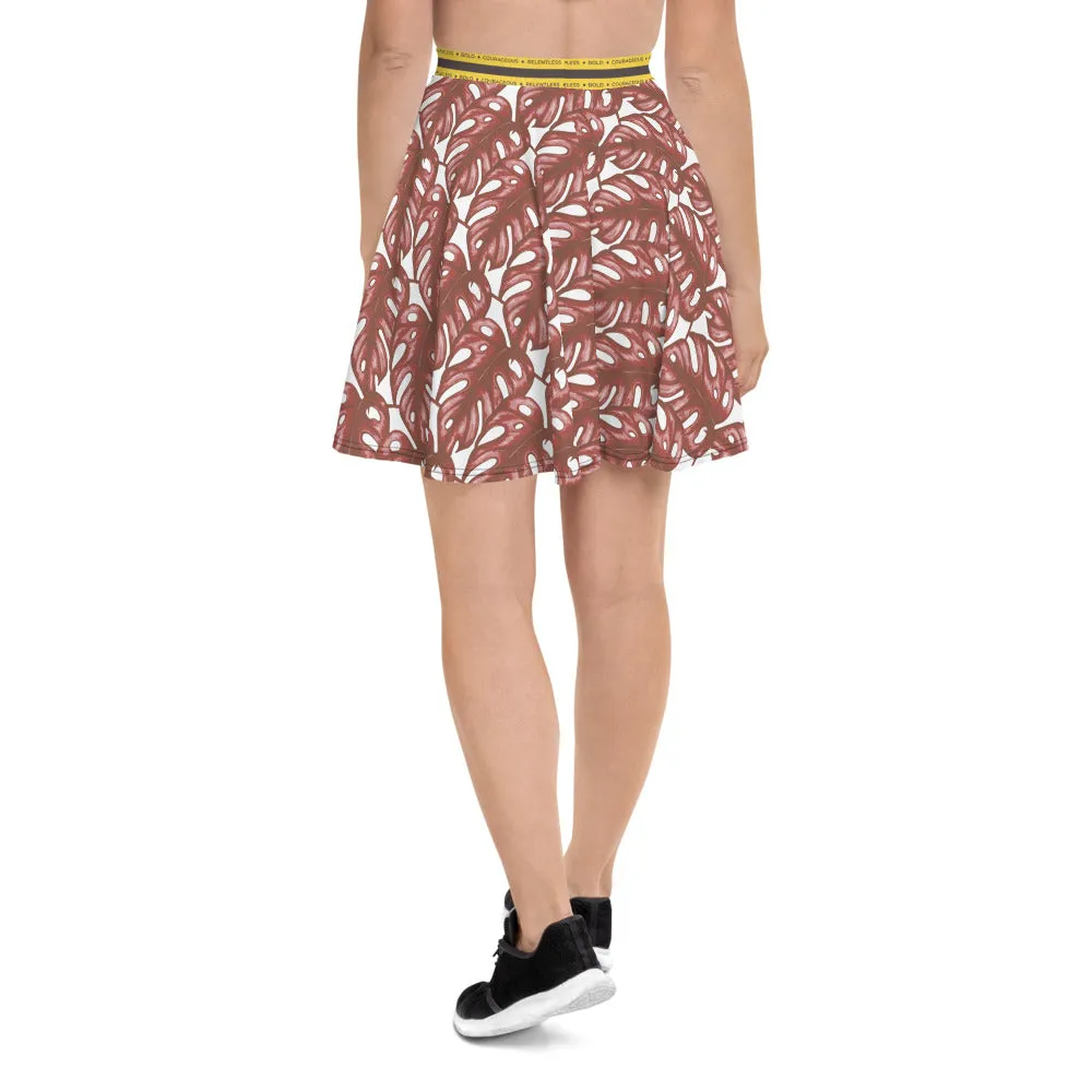 Rotten Banana Clothing Skater Skirt Coral