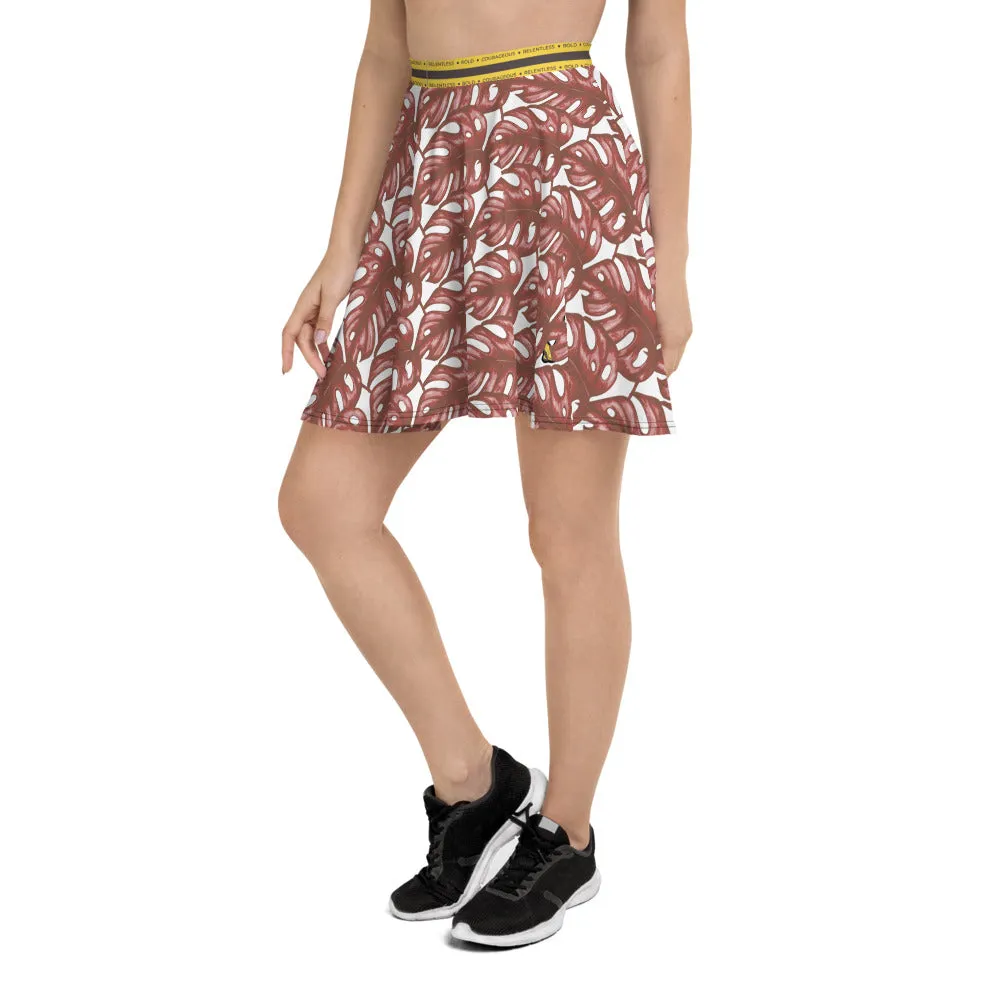Rotten Banana Clothing Skater Skirt Coral