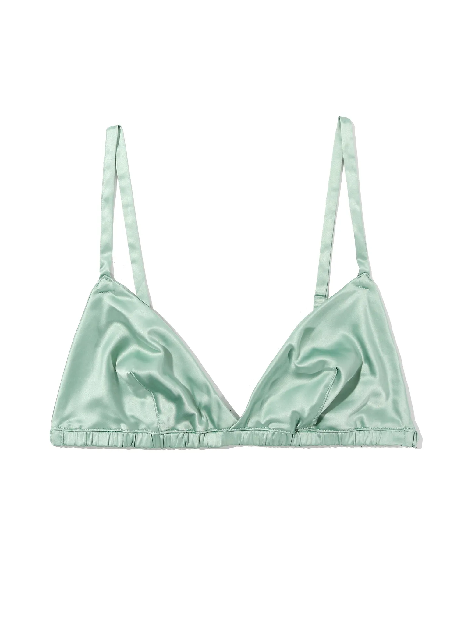 Satin Sleep Fashion Bralette Green Tea Sale