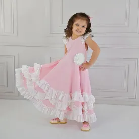 Serendipity Clothing Co. Pink Flutter Maxi Dress