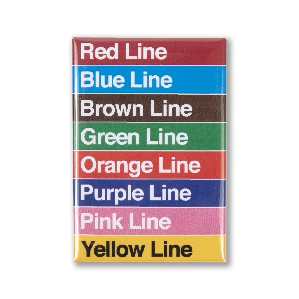Train Line Colors Magnet